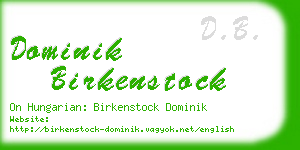 dominik birkenstock business card